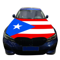 Vente en gros de housses de capot de voiture avec drapeau de Porto Rico 120x150cm, abordables, résistantes à l'usure et durables