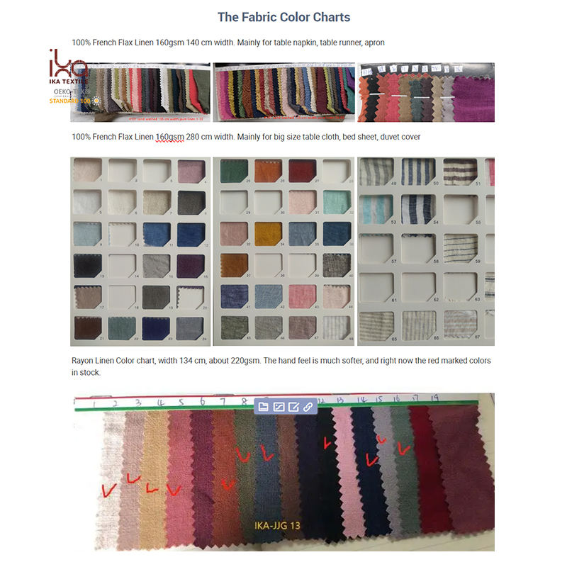 Linen Tablecloth Color Chart