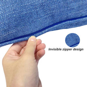 หมอนอิงผ้าลินินสำหรับตกแต่งแบบระบายอากาศได้ดีสำหรับโซฟาห้องนั่งเล่นที่นอนบ้านไร่กลางแจ้งของตกแต่งบ้าน - Product Image 3