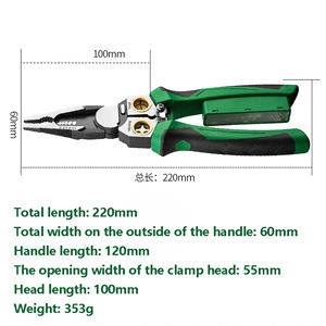 คีมปอกสายไฟอเนกประสงค์สำหรับ<span class=keywords><strong>งาน</strong></span>อุตสาหกรรม พร้อมปากกาทดสอบ ปอก ตัด หนีบ - Product Image 6