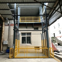 Plateforme élévatrice industrielle verticale à rail pour le levage de marchandises, plateforme de levage de fret stationnaire pour le transport sur plusieurs étages
