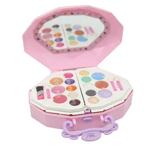 Makeup Kit Beauty Dresser Non Toxic Kid Pretend Make Up Set Butterfly Toy For Girl Cosmetic Box