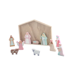 Adorable Crèche de Noël en Bois DIY pour Enfants, Scène de la Nativité pour Cadeau de Noël - Product Image 1