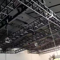 Estructura de Aluminio Ligera Negra de 290 mm para Eventos, Soluciones de Escenario, Estructura de Aluminio Pequeña de 6 Pulgadas para Mini Stand de Iluminación