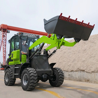 Pengiriman Gratis Mini Backhoe Loader Hidrolik 4x4 Backhoe Loader Pertanian Diesel Multiguna Transportasi Bucket Backhoe Loader