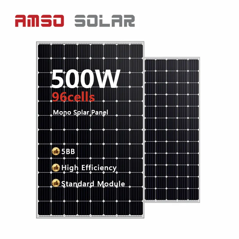 高効率500 W単結晶ソーラーパネル96セル48v 500 wソーラーパネル500ワット中国ソーラーパネルコスト