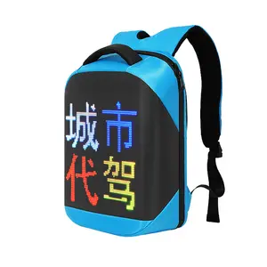 Ransel LED Pengontrol Suara Ringan Fashion Grosir Ransel Olahraga Perjalanan Disesuaikan Ransel Poliester Unisex Nilon Ritsleting 1Pcs