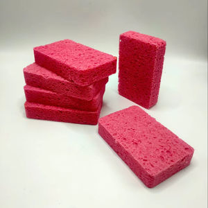 مصنع بيع بالجملة أطباق تنظيف المطبخ لوازم لب الخشب الإسفنج جلي - Product Image 1