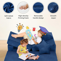 Tender Juguetón Personalizado Gris Modular Niños Sofá Convertible Sofá de Espuma con Función Ball Pit para Niños Pequeños Sala de Juegos