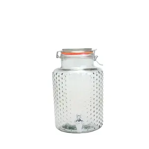 1Gallon 2 Gallon Rõ Ràng Glass Juice Nước Giải Khát Uống Dispenser Với Tap Và Đứng Đối Với Trang Chủ Khách Sạn Clip Jar