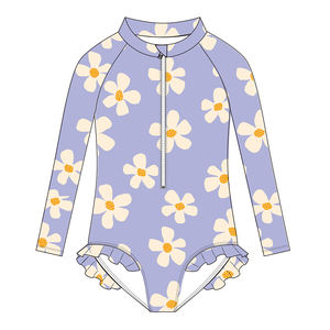 ชุดว่ายน้ำเด็กแขนยาวแบบซิป ป้องกันรังสียูวี มาตรฐาน Oeko-Tex ชุดว่ายน้ำเด็กผู้หญิงแบบชิ้นเดียว รุ่นใหม่ - Product Image 1
