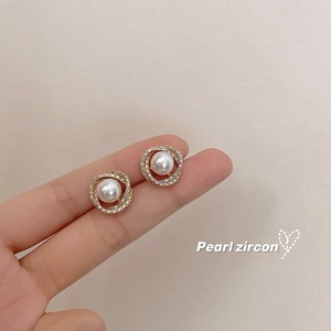 Orecchini a perla a spirale da donna, eleganti e leggeri, gioielli alla moda per le orecchie - Product Image 2