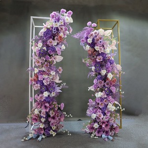 Elegant Curved Corner Floral Arch Premium <b>Artificial</b> <b>Flower</b> For Wedding Reception Decor - Product Image 2