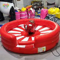 Toro Mecánico Inflable para Parque de Atracciones, Juego de Toro Mecánico, Toro de Rodeo Mecánico Inflable Eléctrico