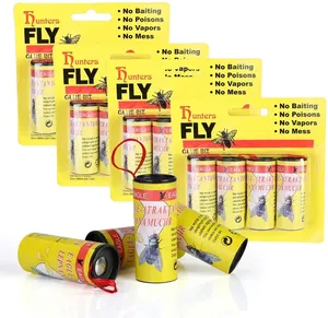 Disposable Non-toxic Strip Adhesive Killer Catcher Sticky Fly Paper Roll Fly Glue Trap Fly Ribbon