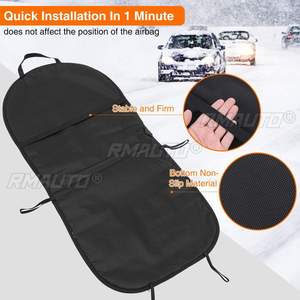 1 paire de coussins chauffants universels pour siège de voiture 12V, housses de siège chauffantes 30W-38W, 45-65 degrés, coussin chauffant réglable pour voiture - Product Image 4