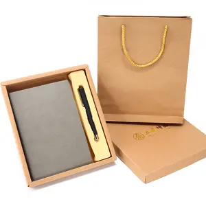 Hot Sell A5 Paper PU Leather Exquisite Planner Giveaway Gift Set Diary Notebook Set