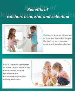 Trending Daynee calcio ferro zinco capsule sano immunità organica naturale della salute delle ossa per i bambini - Product Image 4