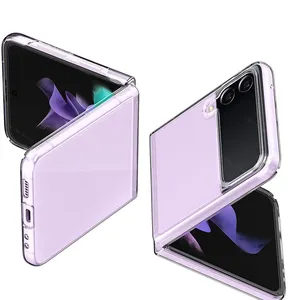 Capa de celular básica ultra fina, à prova d' água, transparente, para samsung galaxy z, flip 3 5g, venda imperdível