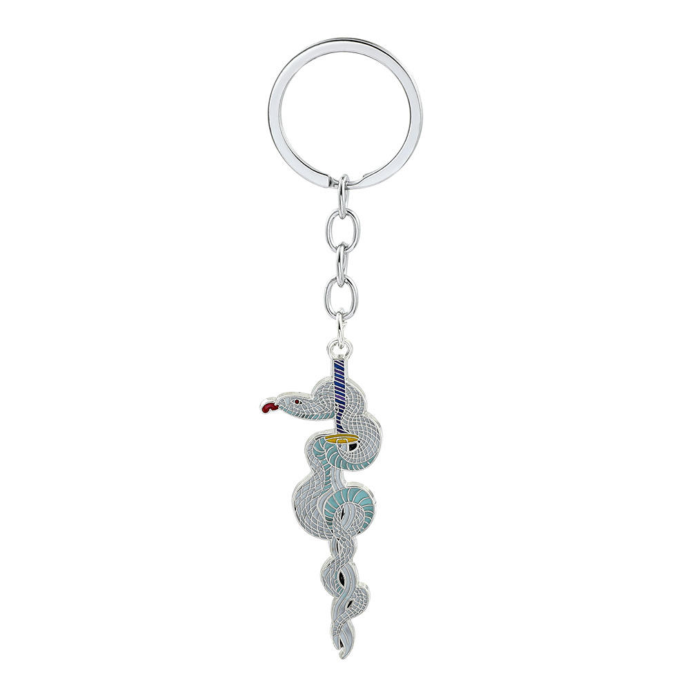 Snake Pillar Sun Wheel Knife keychain