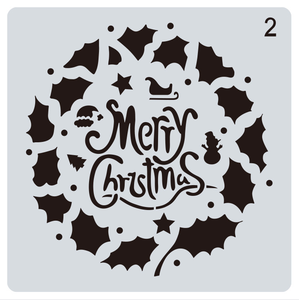 2025 New 16 Pcs Tái Sử Dụng Pet Giáng Sinh Giấy Nến Mẫu Cho Tự Làm Nghệ Thuật Vẽ Tranh Phun - Product Image 3