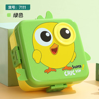 Ensemble de boîtes à lunch bento sans BPA pour micro-ondes, 3 compartiments, étanches, grande capacité, pour enfants, vaisselle portable en plastique