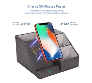 2020 เดสก์ท็อปชาร์จแท่นวางเครื่องชาร์จ USB หลาย Fast Wireless Charger เดสก์ท็อปโทรศัพท์มือถือ