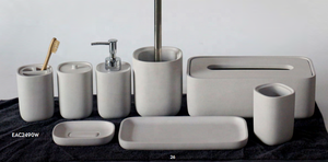 Ensembles de bain en béton, accessoires de salle de bains en céramique blanche, vente en gros, <span class=keywords><strong>2022</strong></span> - Product Image 6