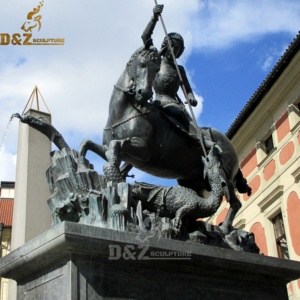 Décoration de jardin en bronze coulé Statue <span class=keywords><strong>St</strong></span> George Slew <span class=keywords><strong>Dragon</strong></span> Sculpture - Product Image 5