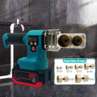 Kit d'outils de soudage thermofusible électronique portable, rechargeable et sans fil pour tuyaux en plastique PPR avec thermostat