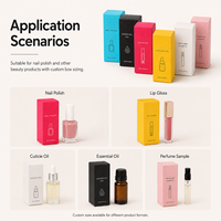 Boîtes d'emballage cosmétiques pliables et recyclables personnalisées pour vernis à ongles, parfum et huile essentielle en roll-on avec laminage mat