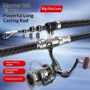 Canna da Pesca in Mare ad Alto Contenuto di Carbonio per Lunghe Distanze - Modello Wolf King Thunder Super Resistente, Peso 300g, Multi-Lunghezza 3.6m-5.7m - Product Image 4