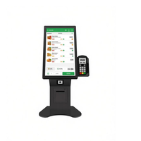 Kios Pemesanan & Pembayaran Desktop 21,5 Inci, Terminal Pemesanan Mandiri Restoran, Sistem POS Kasir Mandiri, Kios POS Layanan Mandiri