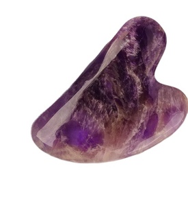Cristal d'améthyste Gua Sha 2026 : Cristaux et pierres précieuses d'améthyste, forme <span class=keywords><strong>de</strong></span> cœur, outil <span class=keywords><strong>de</strong></span> lifting du visage en cristal Gua Sha, pierre pour les <span class=keywords><strong>bienfaits</strong></span> <span class=keywords><strong>de</strong></span> la peau - Product Image 1