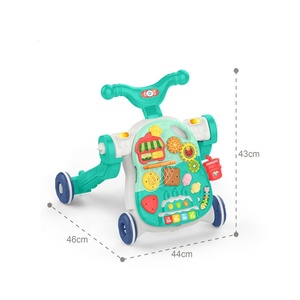 Table d'activités multifonctionnelle pour jouets et trotteurs pour bébés, <span class=keywords><strong>chariot</strong></span> réglable 5 en 1, marchette pour bébés avec table d'activités - Product Image 1