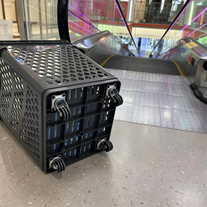 340L Heavy Load Supermarket Shopping <b>Cart</b> Wire Mesh Large Capacity Silent Swivel Wheels Grocery Retail <b>Rolling</b> Use Set Kit - Product Image 5