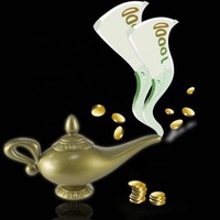 Lampe d'Aladdin en bois, pot à huile de thé, lumière magique, décoration rétro d'Halloween, costume de cosplay, cadeaux de fête, artisanat