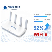Routeur Réseau Fibre Optique AX1800 WIFI6 XGPON ONU AX1800 Double Bande Wifi 6 2.4G 5G XGS-PON GPON ONT 10G PON+2.5GE+3GE