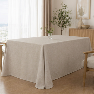 Mantel Rectangular de Lino Sintético Resistente, Tejido en Poliéster, para Hoteles, Banquetes, Catering, Venta al Por Mayor, Personalizado - Product Image 1