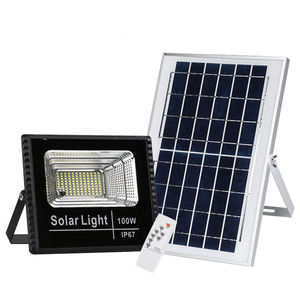 Lampe solaire extérieure étanche réflecteur projecteur avec télécommande lumière LED jardin cour lampe solaire aluminium 90 <span class=keywords><strong>80</strong></span>-20-50