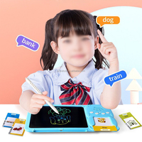 Cartes flash parlantes avec mots en langue personnalisée, tablette d'écriture LCD, tableau de dessin, jouet pour enfants, préscolaire, Montessori, jouet éducatif