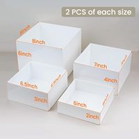 Présentoir acrylique de taille polyvalente pour rehausseurs de table de buffet durables Set 4 tailles Design empilable pour présentoir commercial de magasin de détail