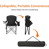 Chaise de camping pliable portable en tissu respirant pour l'extérieur, les voyages, la plage et la détente – Emballage inclus