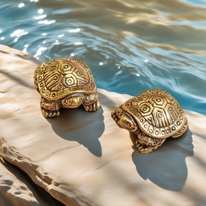 รูปปั้นเต่าทองเหลืองเคอี๋ เถิงเฉียว, งานหัตถกรรมทองแดง, ของตกแต่งสำหรับดื่มชา, สถานที่ท่องเที่ยว, งานรื่นเริงของวัด, ตลาดกลางคืน, งานแสดงสินค้าและ - Product Image 2