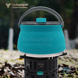 Portable Outdoor Camping Cookware Stainless Steel <b>Sauce</b> Pan with <b>Pot</b> Cover 1-2L Lightweight Polished for Gas Stove - Product Image 2
