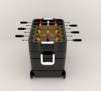 Glacière avec table de baby-foot intégrée, chariot isotherme pour pique-nique