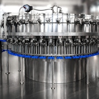 Machine de remplissage de boissons gazeuses entièrement automatique 3 en 1 DCGF32 32 10, 8000 BPH, haute capacité, équipement d'embouteillage isobare
