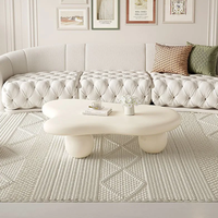 Table basse moderne de luxe en forme de nuage avec rangement pour salon, chambre, hôtel ou appartement – Mobilier de réunion