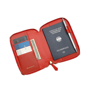 Estuche de Pasaporte Personalizado Vintage de Cuero Genuino con Cierre, Bloqueo RFID, Porta Tarjetas, 7 Pulgadas, 30MM de Grosor - Product Image 4