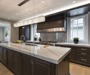 Custom Modular Luxury Kitchen Display <b>Cabinets</b> with Island Light <b>Cabinet</b> for Villa - Product Image 6